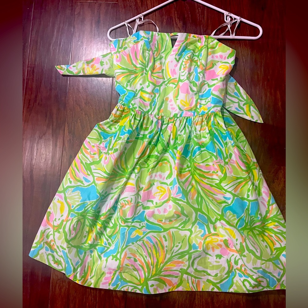 Lily Pulitzer strapless dress, above knee/short, size 0, used great condition